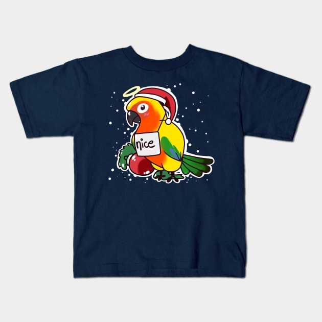 Nice Sun Conure Kids T-Shirt by Shemii